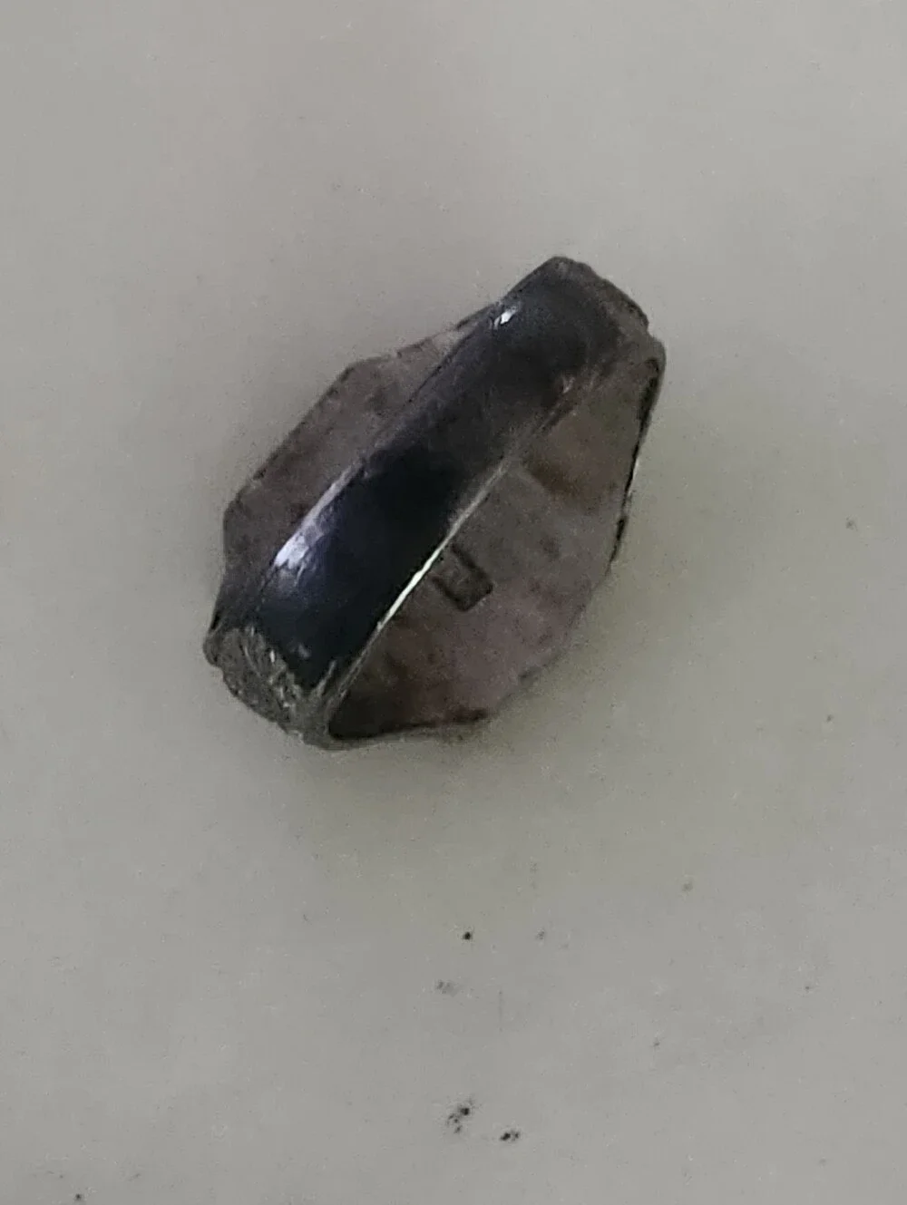 Vintage Sterling Silver Signet Ring with Blue Center